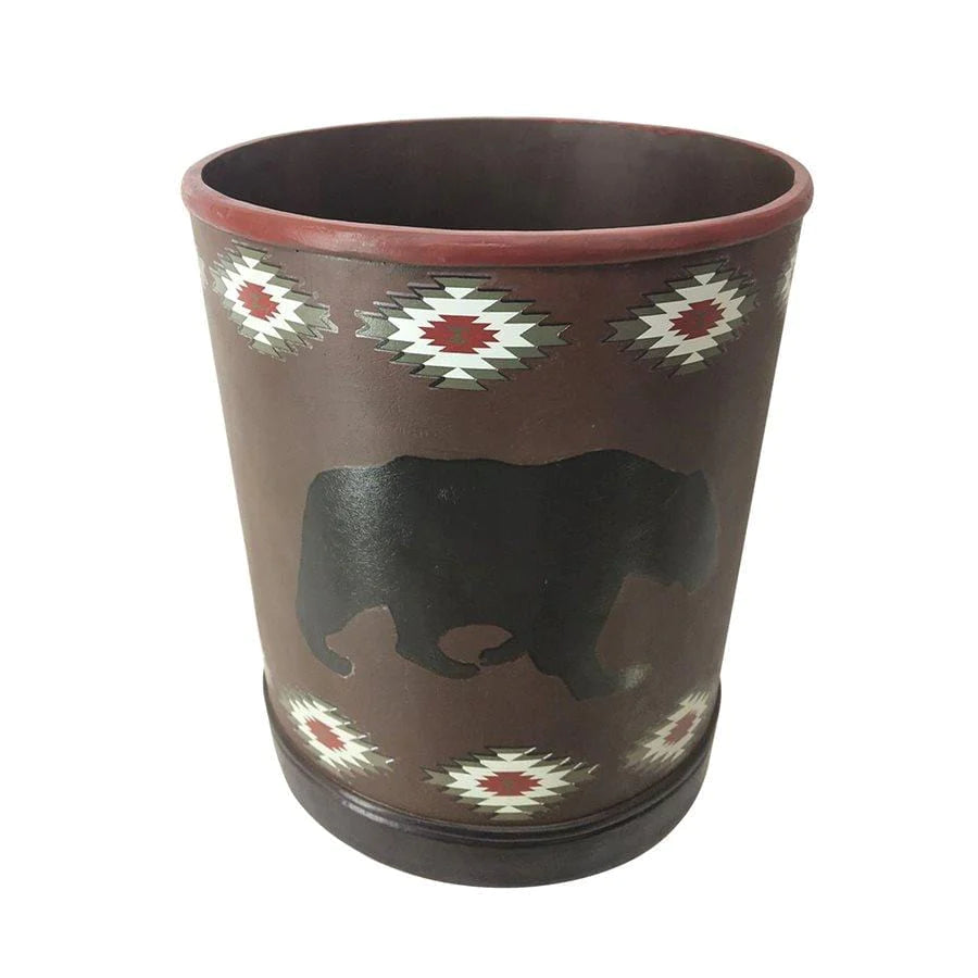 AZTEC BEAR WASTEBASKET