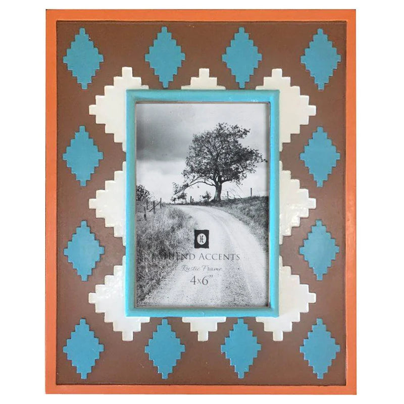 AZTEC PATTERN PICTURE FRAME