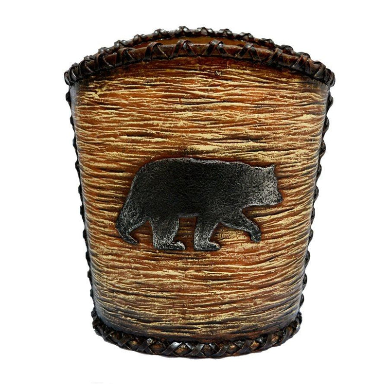 BLACK BEAR WASTEBASKET