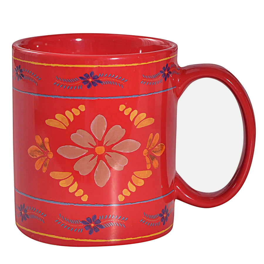 BONITA RED MUGS, SET OF 4