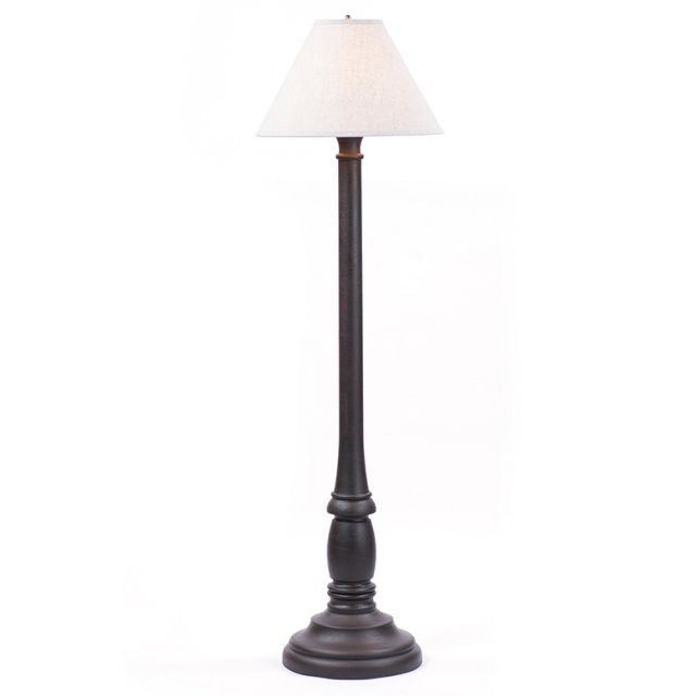 Brinton House Floor Lamp in Black with Linen Ivory Shade