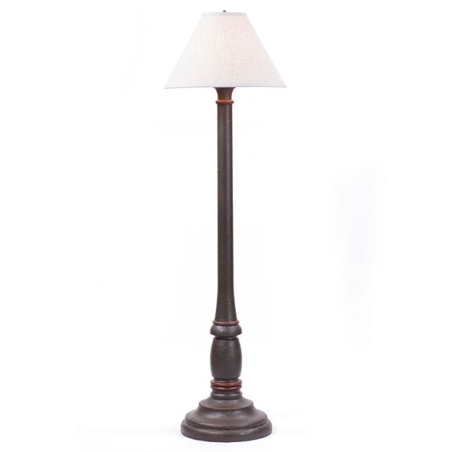 Brinton House Floor Lamp in Espresso with Linen Ivory Shade