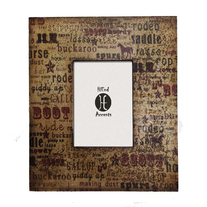 CREAM WOODEN PICTURE FRAME W/ TEXT