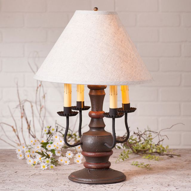 Cedar Creek Lamp in Americana Espresso with Linen Ivory Shade