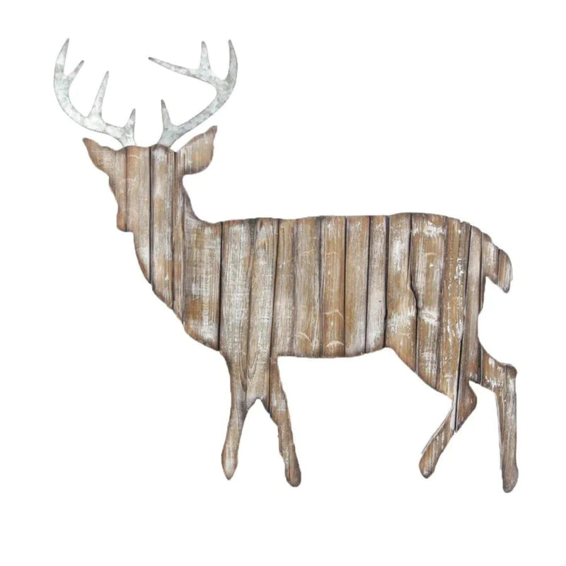 DEER CUT OUT RUSTIC WALL HANGING