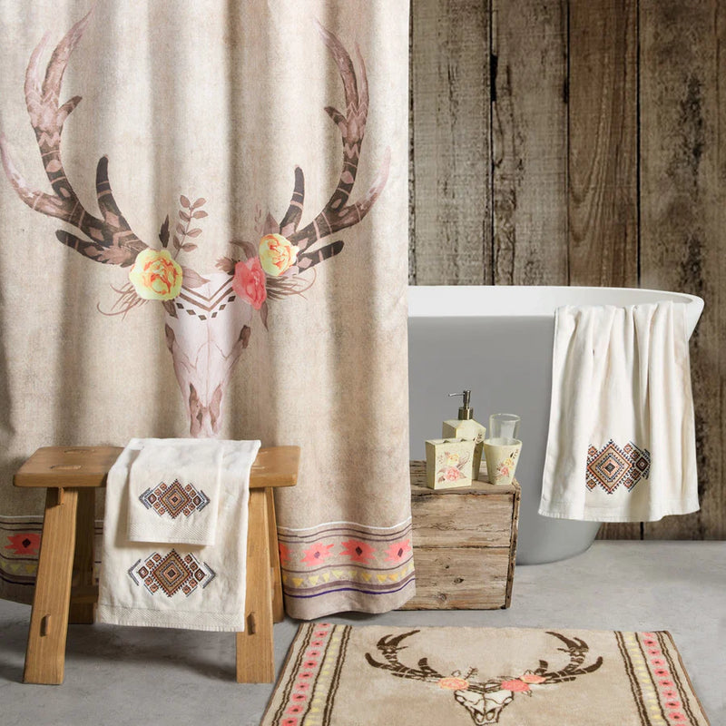 DESERT SKULL BOHEMIAN 8 PC BATHROOM SET