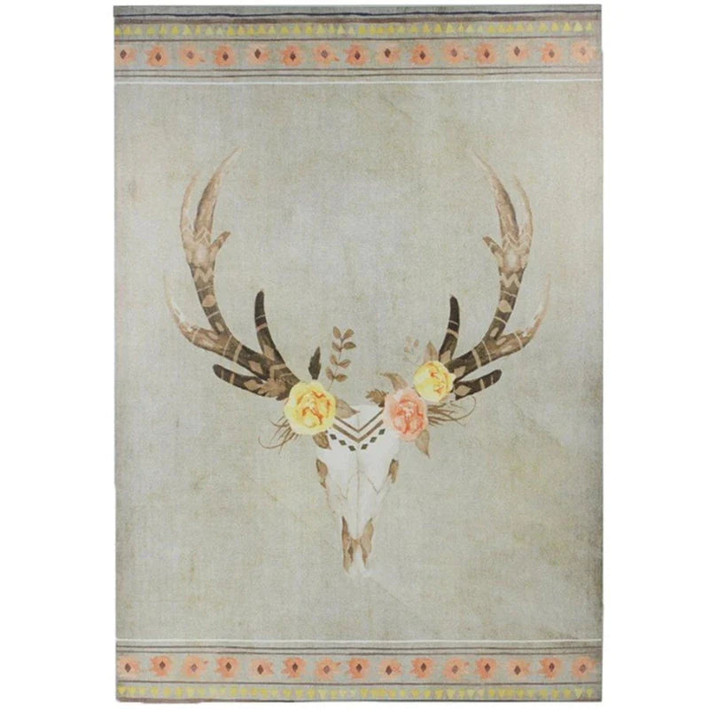 DESERT SKULL BOHEMIAN CANVAS WALL DECOR