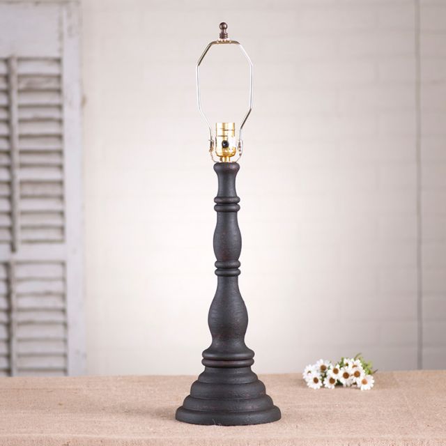 Davenport Lamp Base in Hartford Black over Red