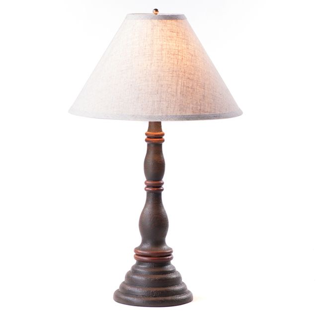 Davenport Lamp in Americana Espresso with Linen Ivory Shade