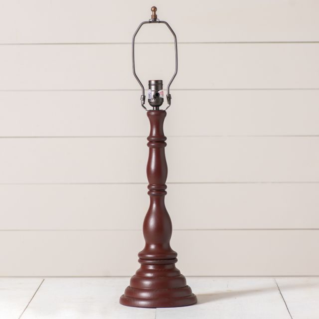 Davenport Wood Table Lamp Base in Rustic Red