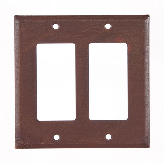 Double Rocker Cover Unpierced in Rustic Tin