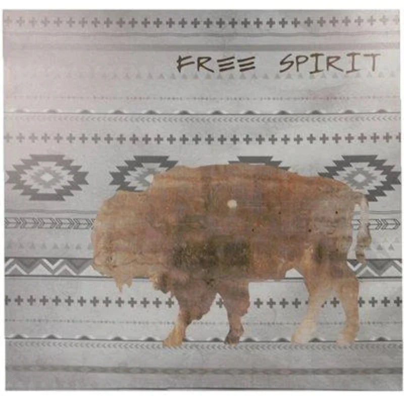 FREE SPIRIT AZTEC BUFFALO CANVAS SOUTHWESTERN WALL ART