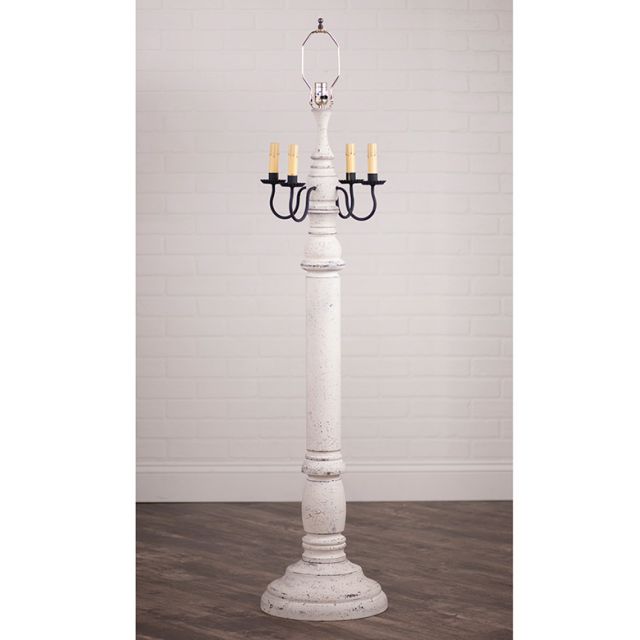 General James Floor Lamp Base in Americana White