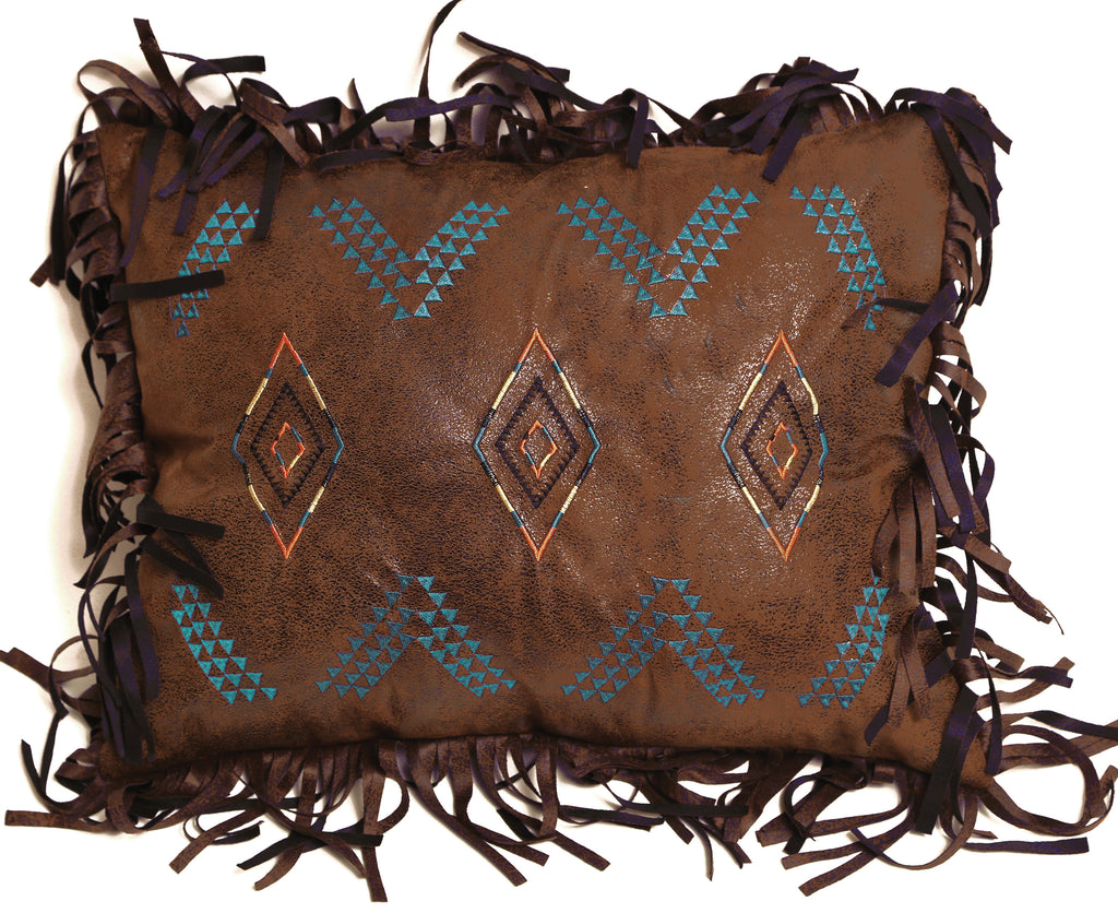 Embroidered Diamond Pillow