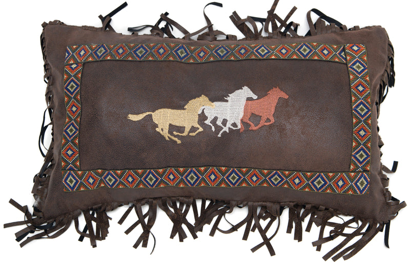 Three Horses Pillow