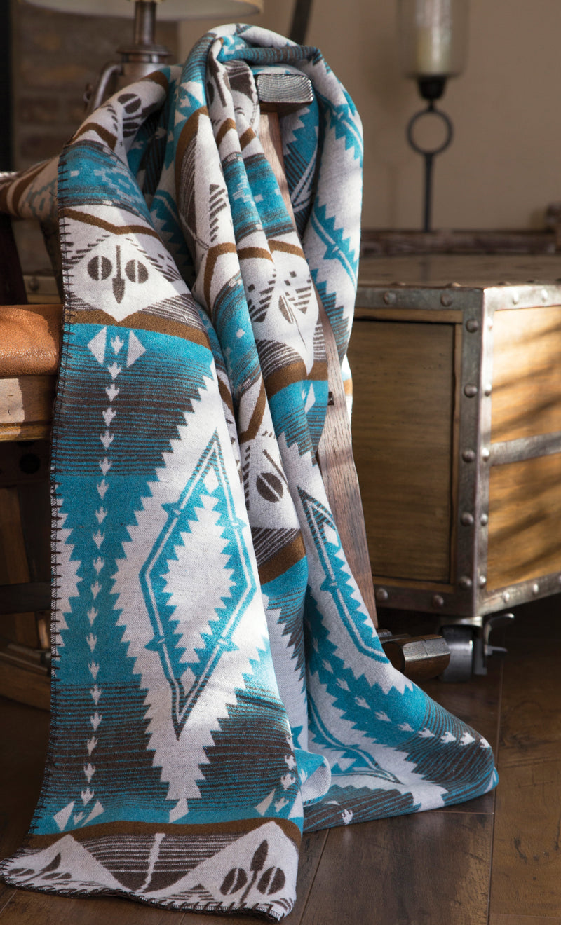 Turquoise Earth Blanket Throw