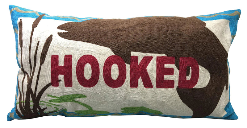 Hooked Chain Stitch Fishing Pillow