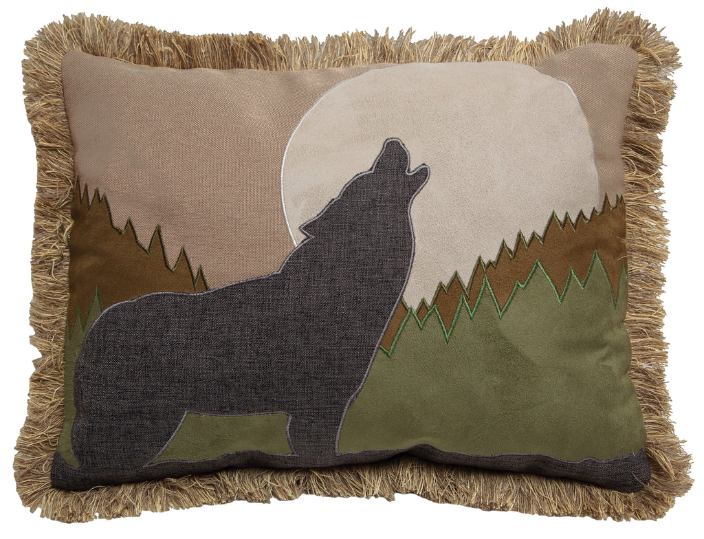 Howling Wolf Throw Pillow