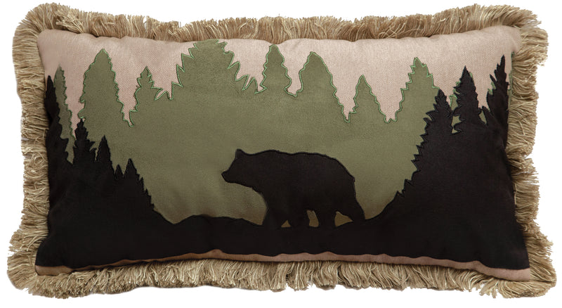 Bear Scene Throw Pillow
