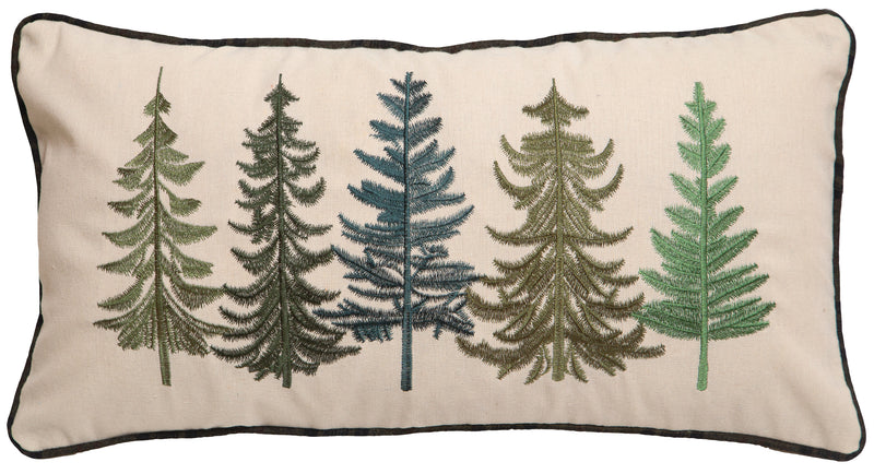Row of Trees Throw Pillow