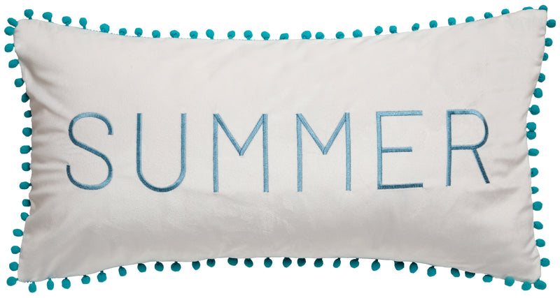 Summer Pom Throw Pillow
