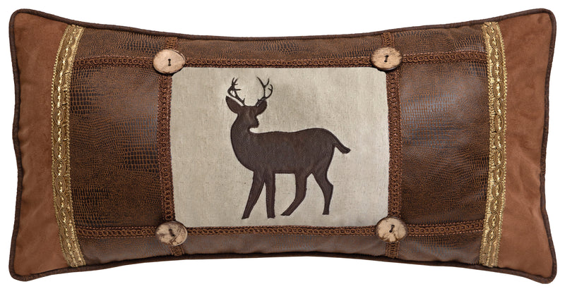 Framed Buck Throw Pillow