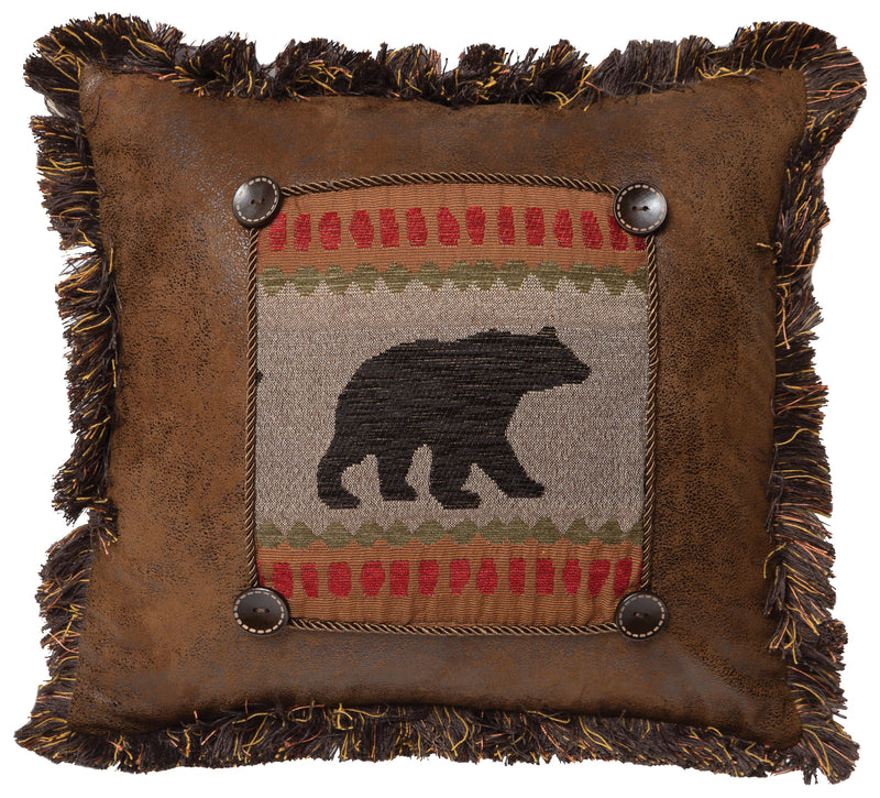 Maple Lake Bear Throw Pillow
