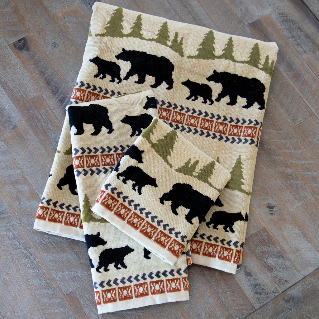 Bear Jacquard Towel