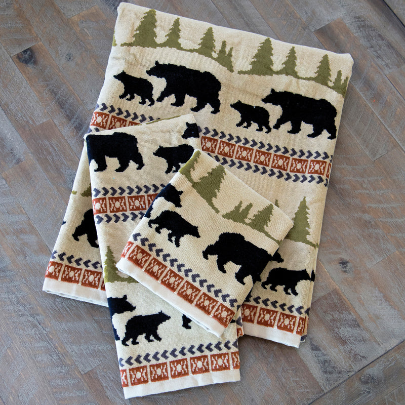 Bear Jacquard Towel