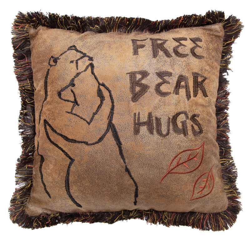 Free Bear Hugs Throw Pillow