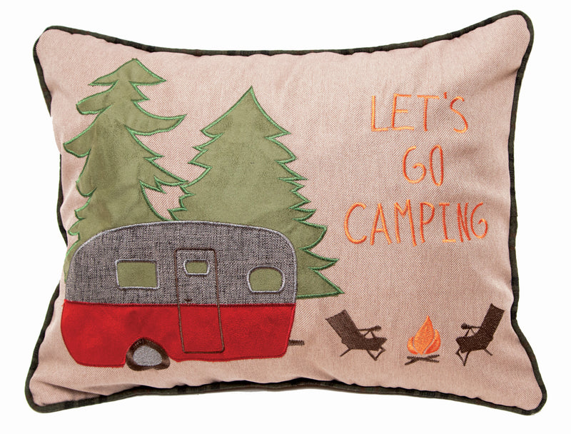 Campsite Rustic Throw Pillow