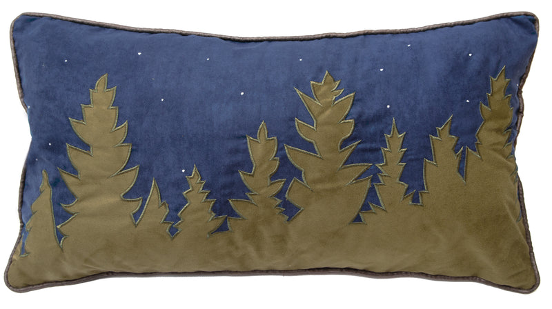 Night Woods Rustic Throw Pillow