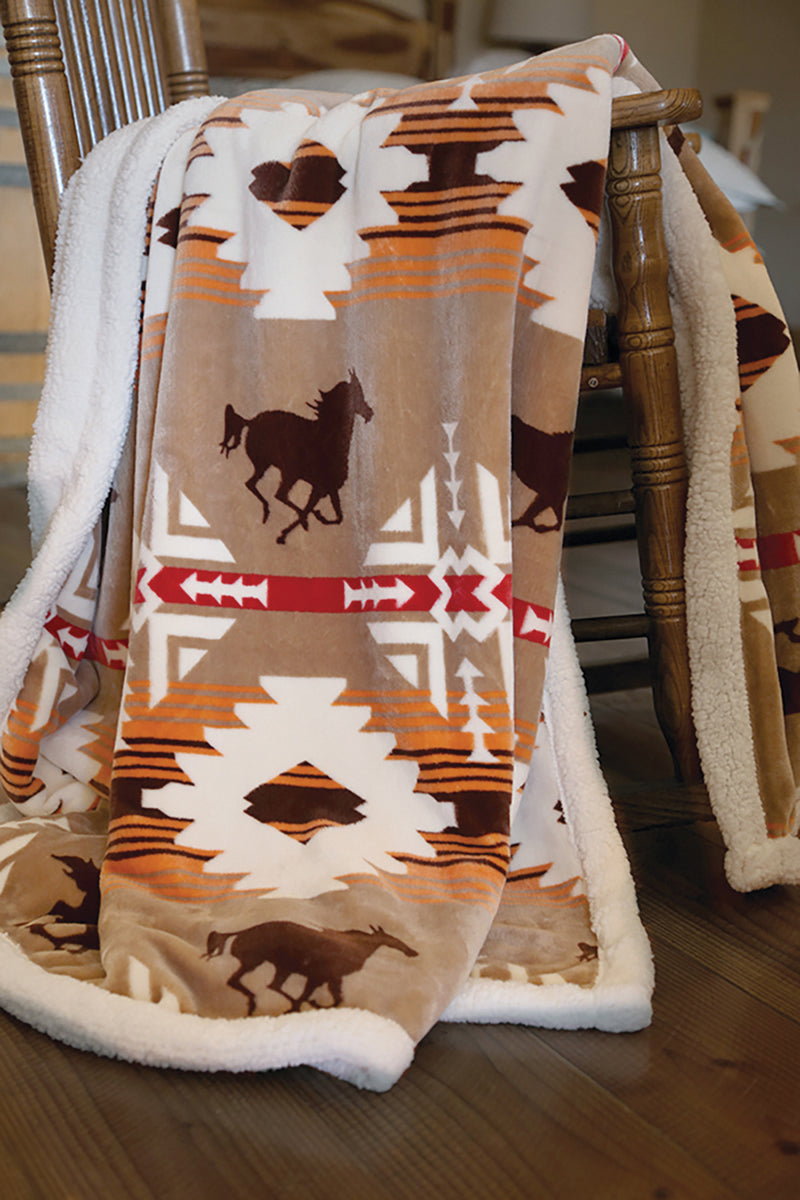 Free Rein Plush Throw