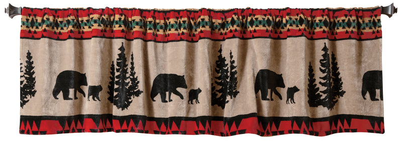 Bear Trails Rustic Cabin Window Valance