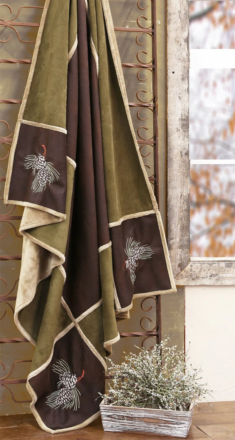 Pine Cone Grid Throw