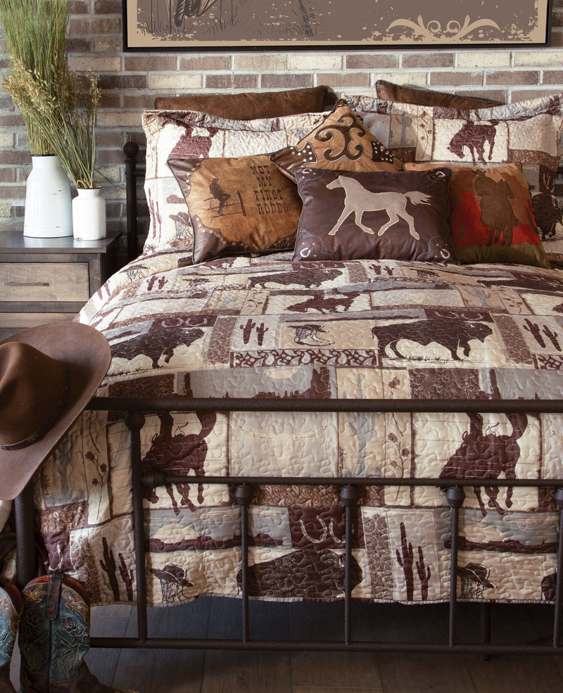Wrangler Vintage Cowboy Southwestern Quilt Bedding Set