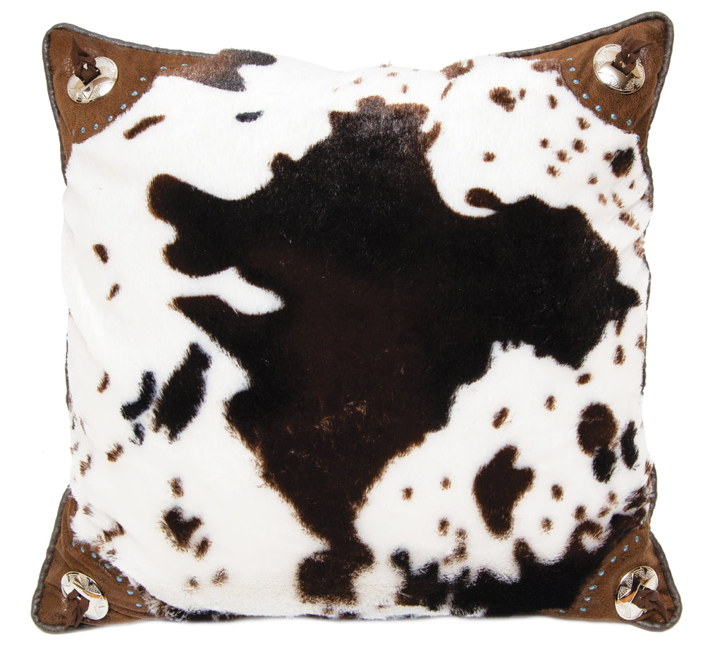 Wrangler Cowhide Corner Faux Cowhide Throw Pillow