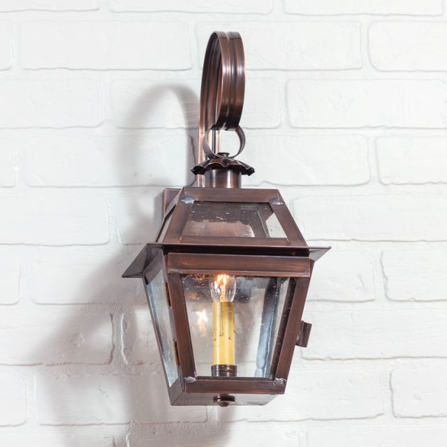 Jr. Town Crier Outdoor Wall Light in Solid Antique Copper - 1 Light