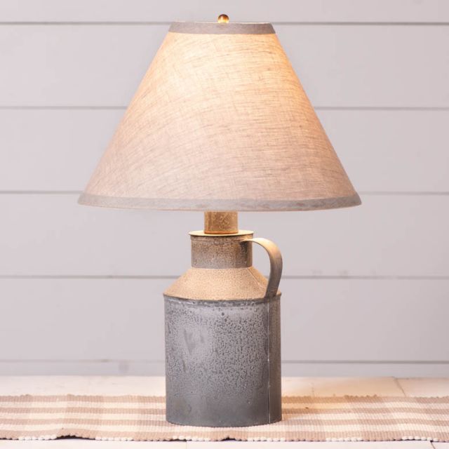 Jug Lamp with Ivory Linen Shade
