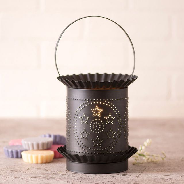 Jumbo Wax Warmer with Circle Star in Kettle Black
