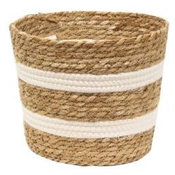 Jute & Cotton Round Basket