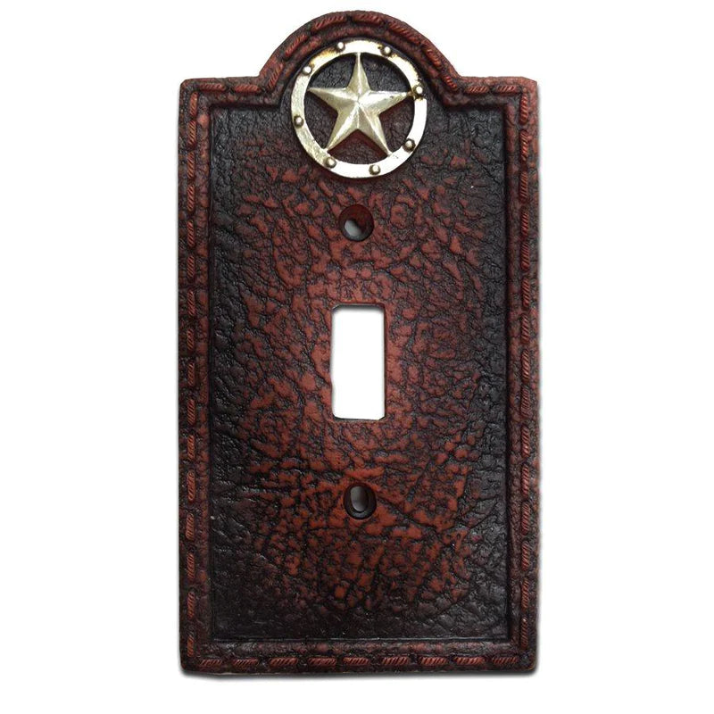 LEATHER GRAIN SINGLE SWITCH WALL PLATE