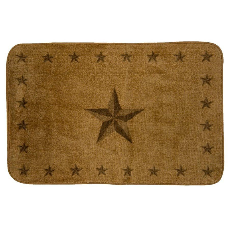LIGHT CHOCOLATE STAR KITCHEN/BATH RUG