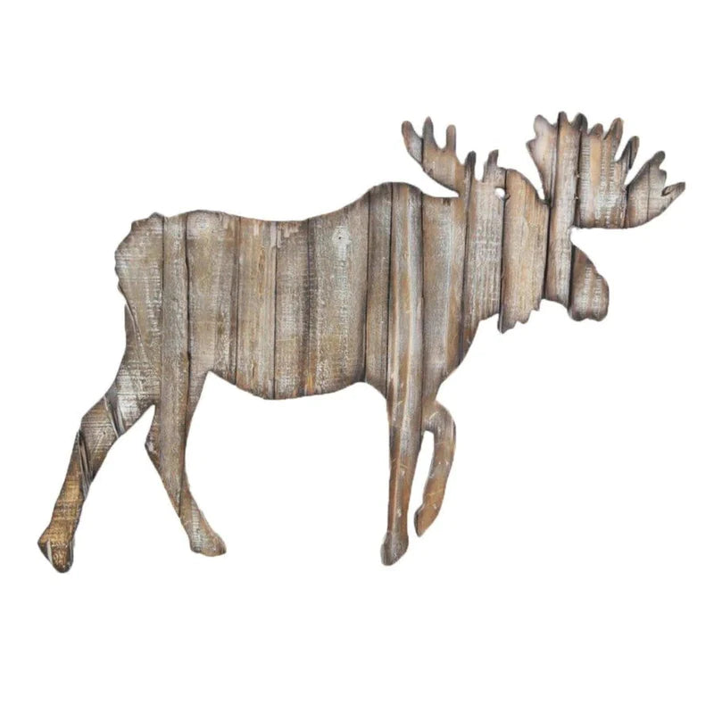 MOOSE CUT OUT RUSTIC WALL HANGING