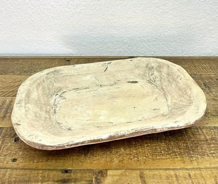 Copy of Media Dough Bowl, Antique White – Rustics for Less