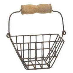 Mini Wire Egg Basket Tote w/Handle