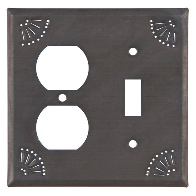 Outlet and Switch Cover with Chisel in Kettle Black