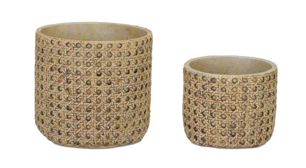 Glazed Decorative Pots (Set of 2)