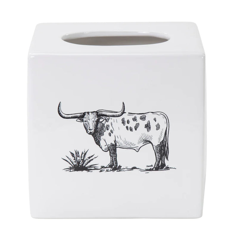 RANCH LIFE CERAMIC TISSUE BOX COVER