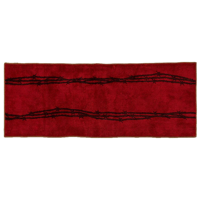 RED BARBWIRE KITCHEN/BATH RUG